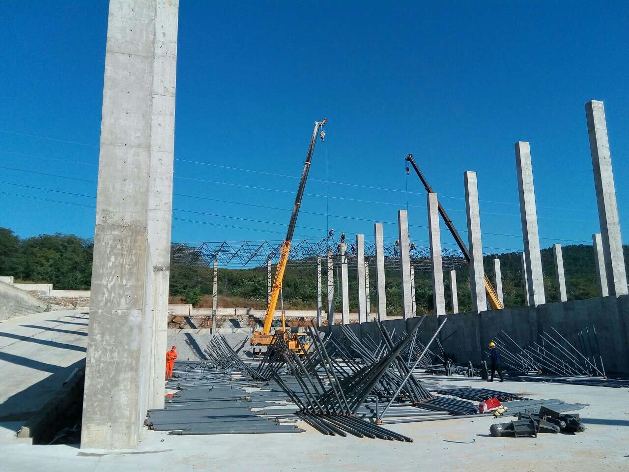 汕尾搅拌站网架